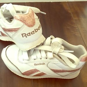 Toddlers Reebok Shoes White & pink sparkles SZ 11